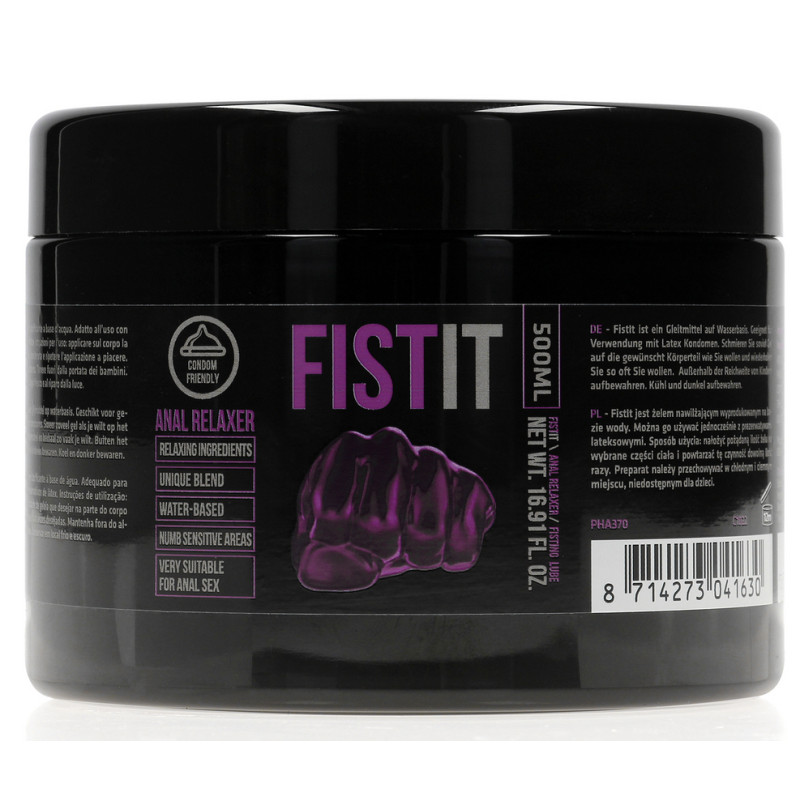 Fist It Crème relaxante Anal Relaxer 500 ml - Pot noir